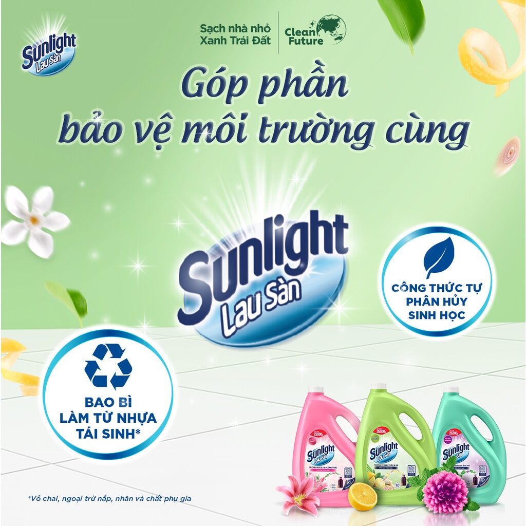 Nước lau sàn sunlight thảo mộc 3.6kg