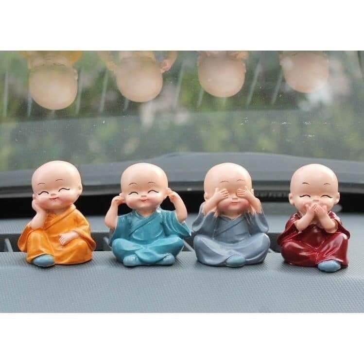 Sét 4 tượng chú tiểu mini dễ thương