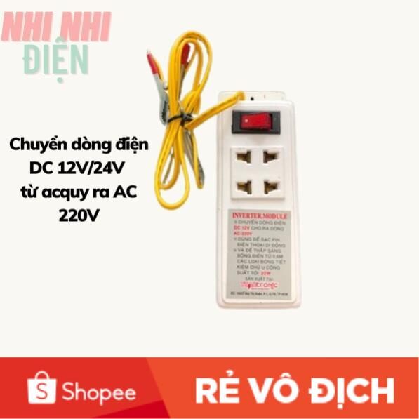 Chuyển dòng điện dc 12v từ acquy ra ac 220v- chuyển bình 12v sang 220v công suất tối đa lên đến 22w