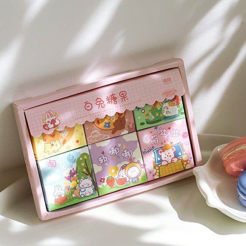 Set 6 hộp 300 sticker dễ thương trang trí sổ tay - Aimée Store