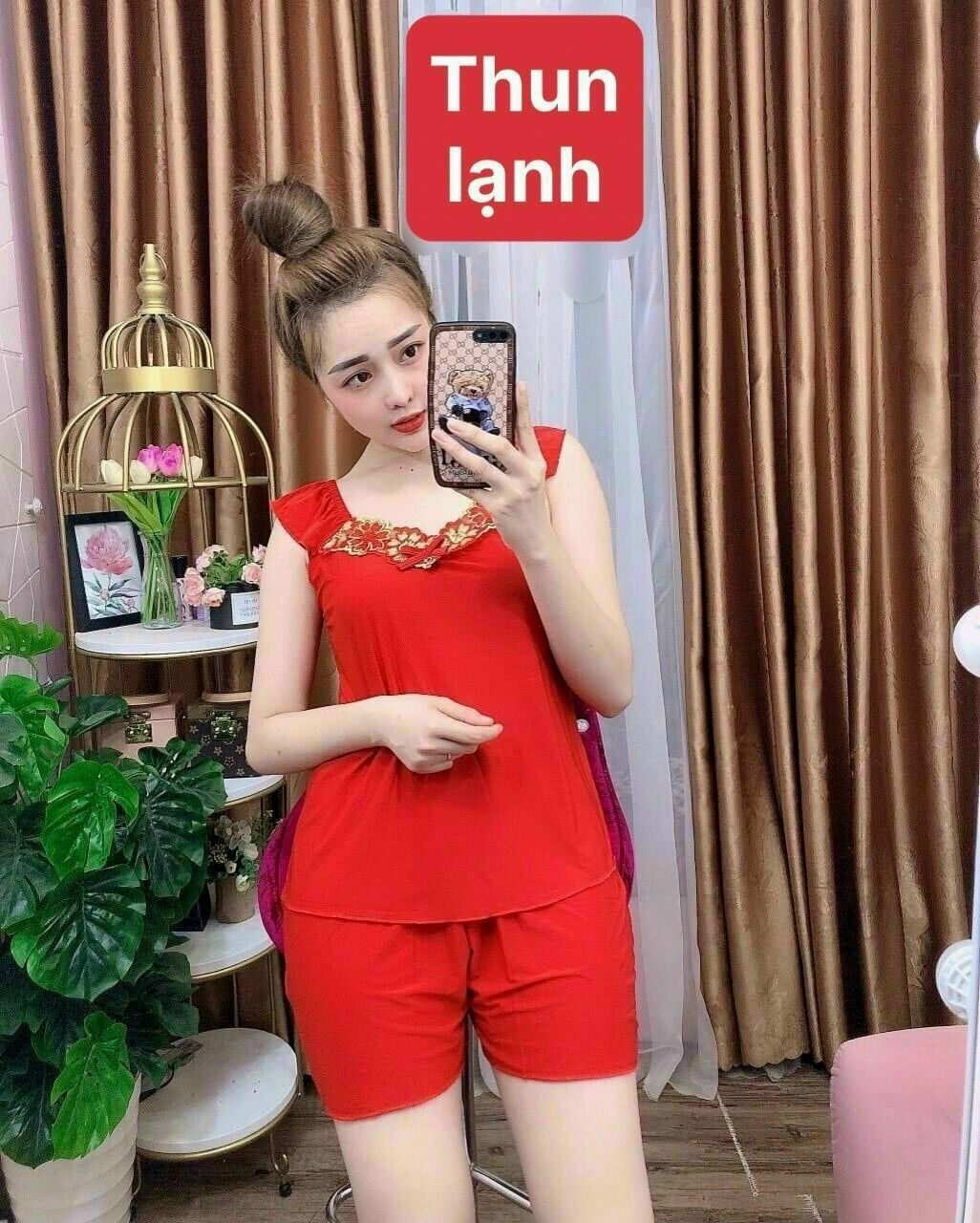 Bộ đùi thun lạnh tay cánh tiên phối ren