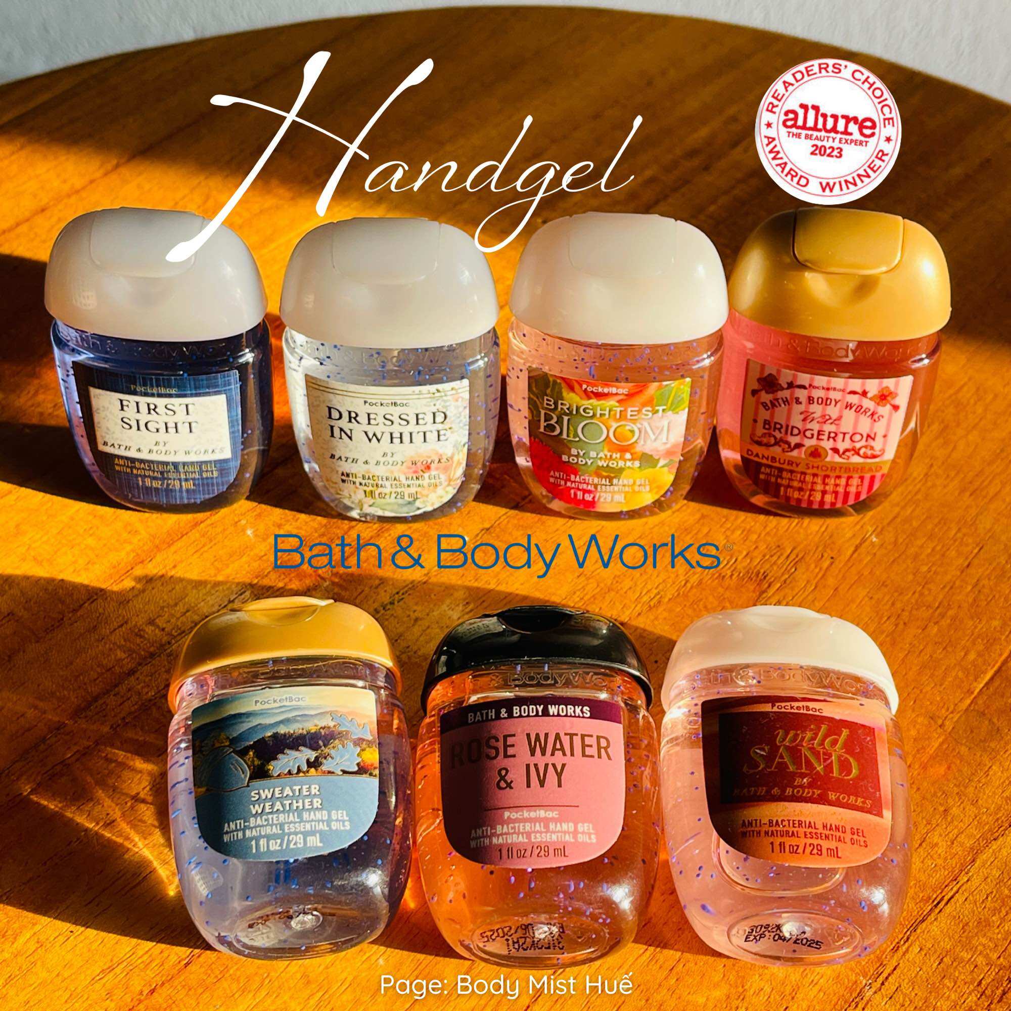 Gel rửa tay bbw | đủ mùi, đa dạng, thơm, cho cả nam và nữ, chính hãng mĩ