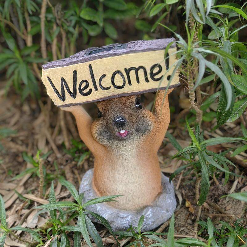 Adorable Groundhog Welcome Sign Garden Decoration Ornaments Villa Bed And Breakfast Courtyard Entrance Landscape Decorations Giá  189,000 Đồng*Miễn phí vận chuyển