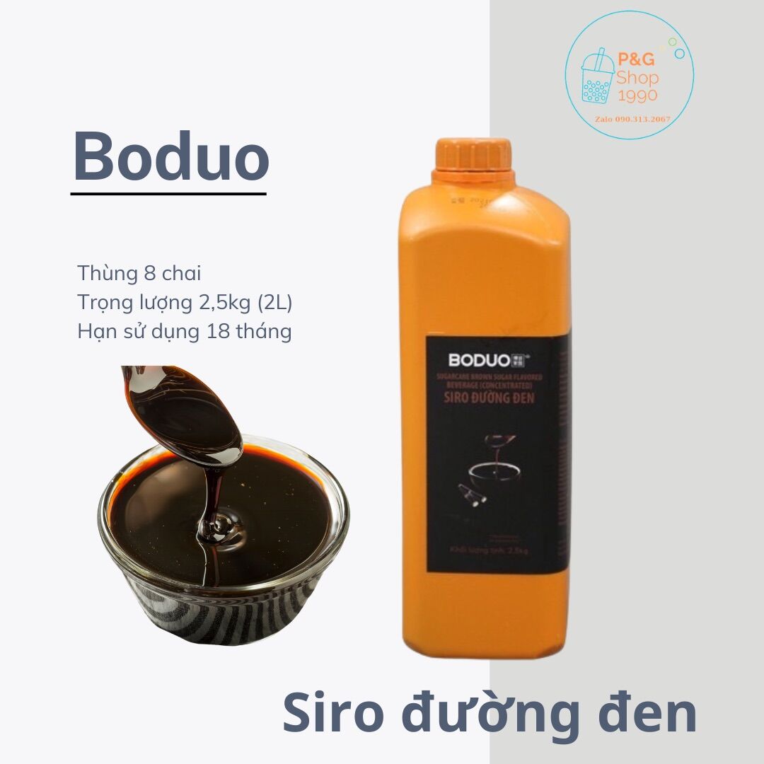 Siro đường đen Boduo chai 2L