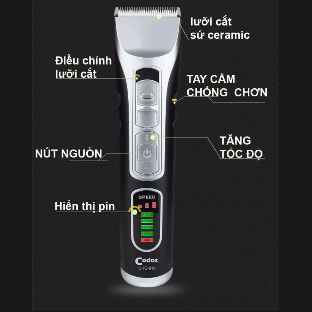 🇻🇳[XẢ HÀNG] Tông đơ cắt tóc codos CHC-918 hàn quốc cao cấp