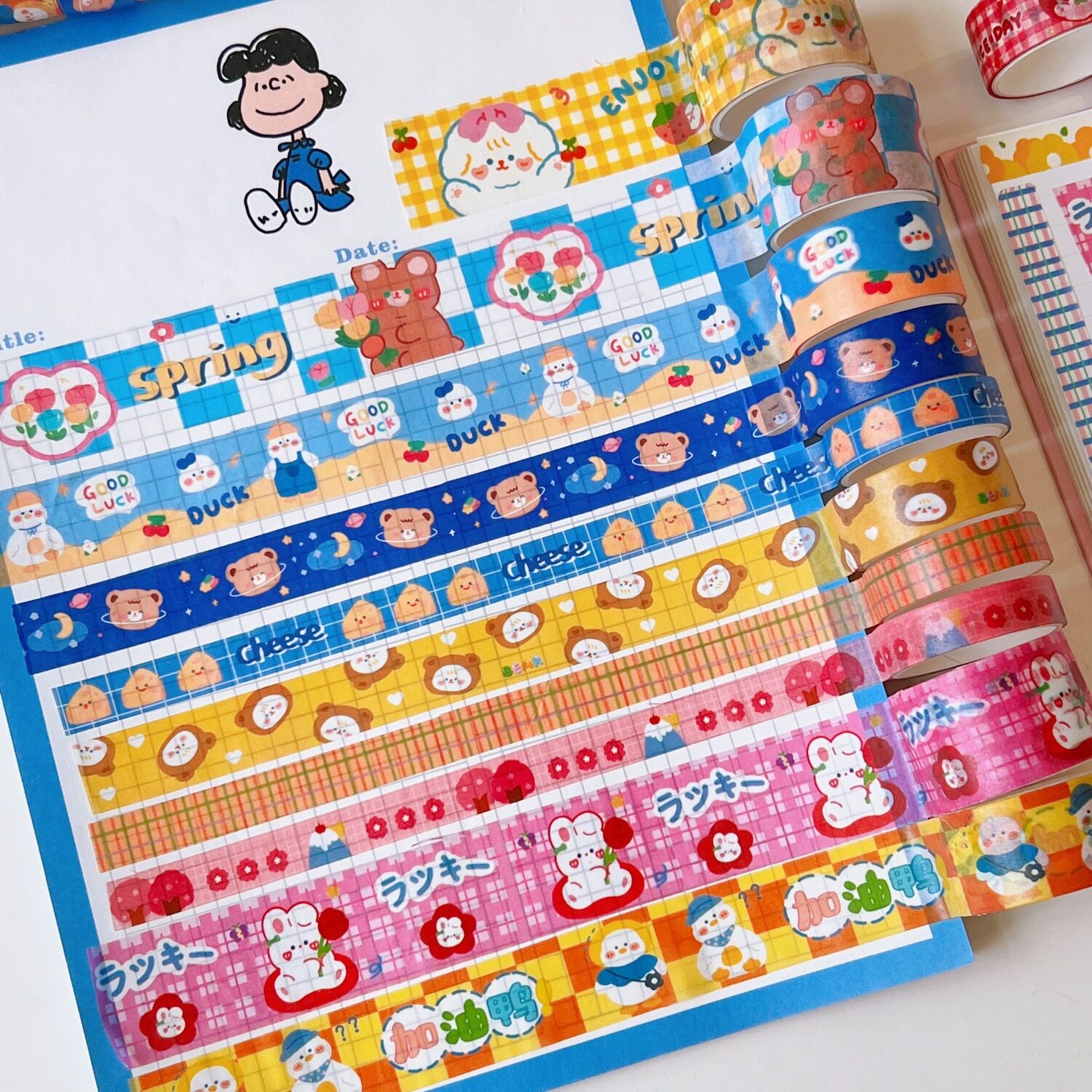 Set 5 cuộn băng dính washi tape