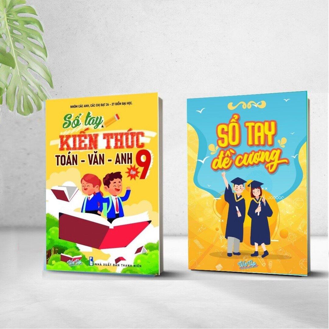 Combo 2 cuốn sổ tay kiến thức toán văn anh lớp 9 và sổ tay đề cương