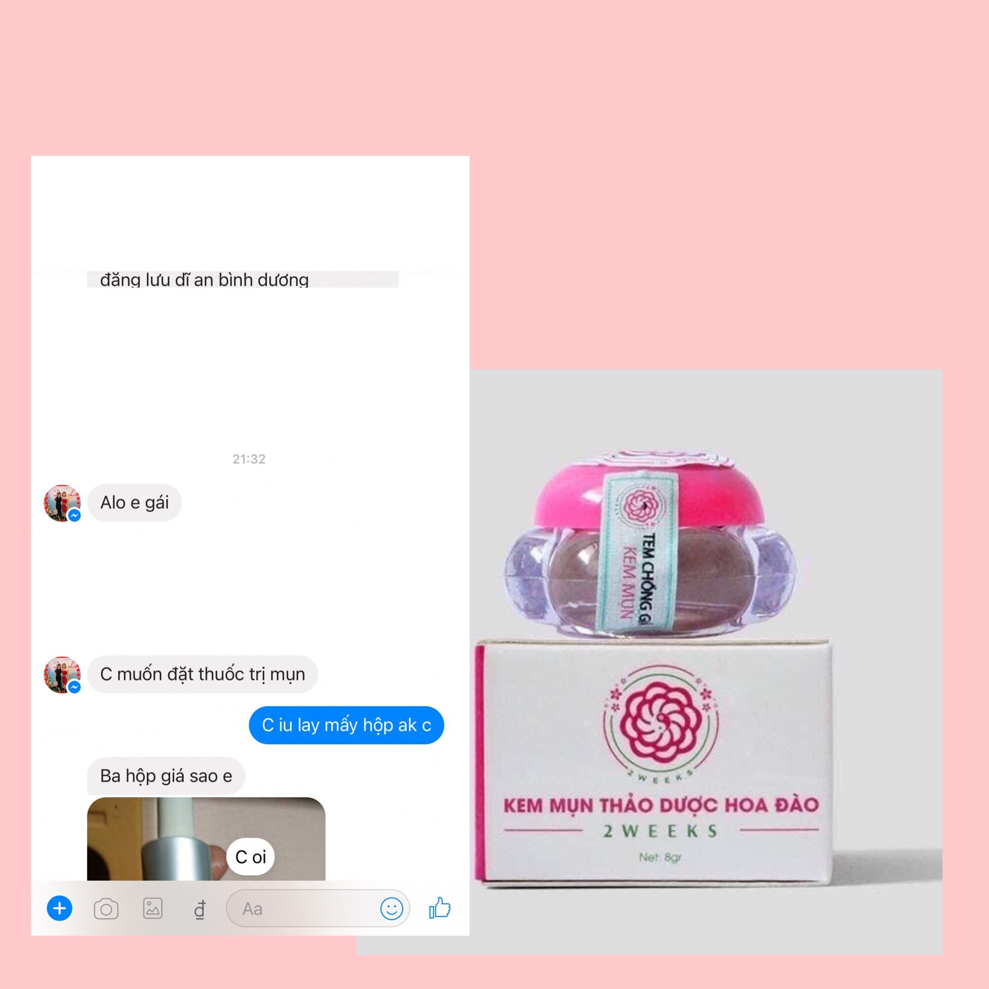 Combo  mụn hoa anh đào chính hãng