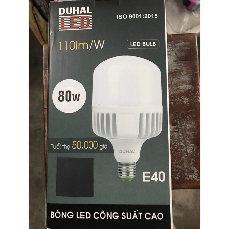 Bóng đèn Led trụ nhôm Duhal 80w cao cấp