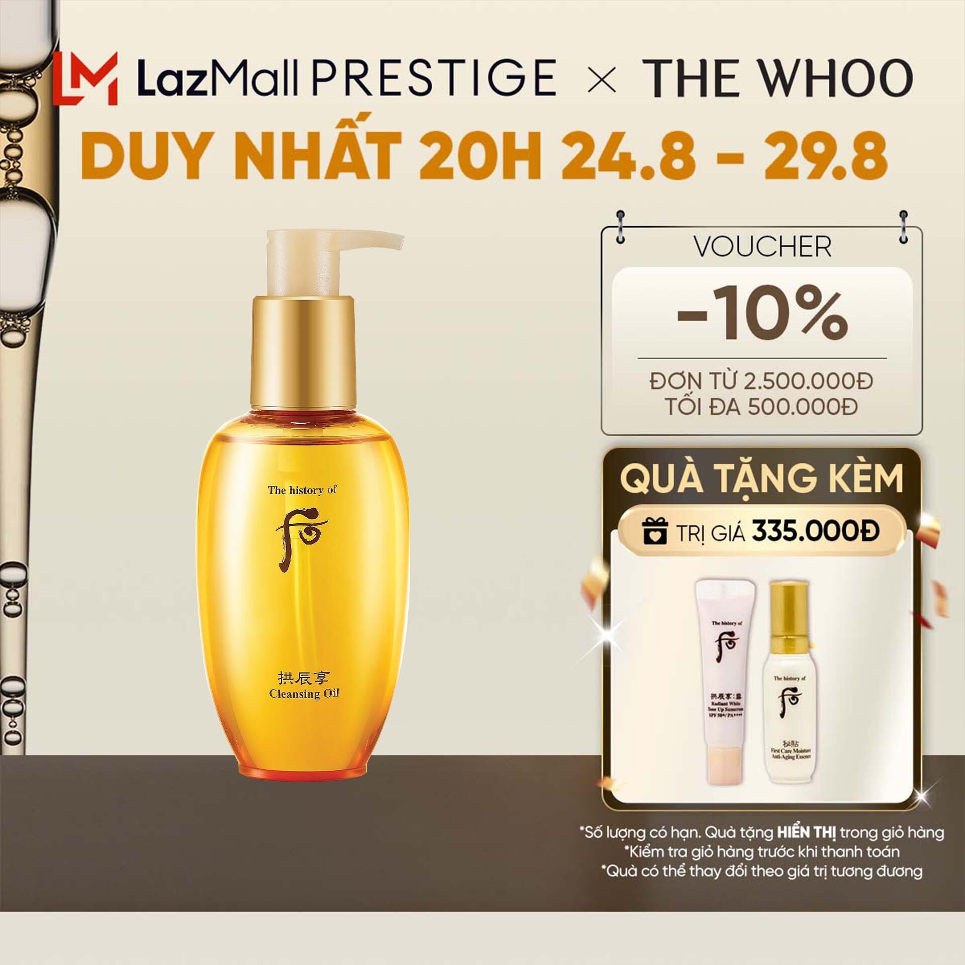 Dầu tẩy trang Đông y sạch sâu giữ ẩm The history of Whoo Gongjinhyang Cleansing Oil 200ml