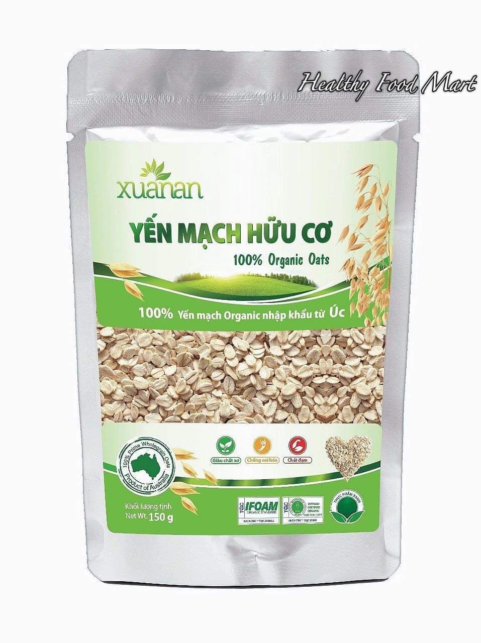 Yến mạch organic xuân an gói 400g