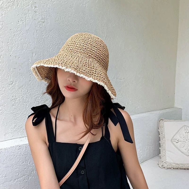 Nón Vành Rộng Chống Nắng Phong Cách Hàn Quốc Thời Trang Mùa Hè Cho Nữ
