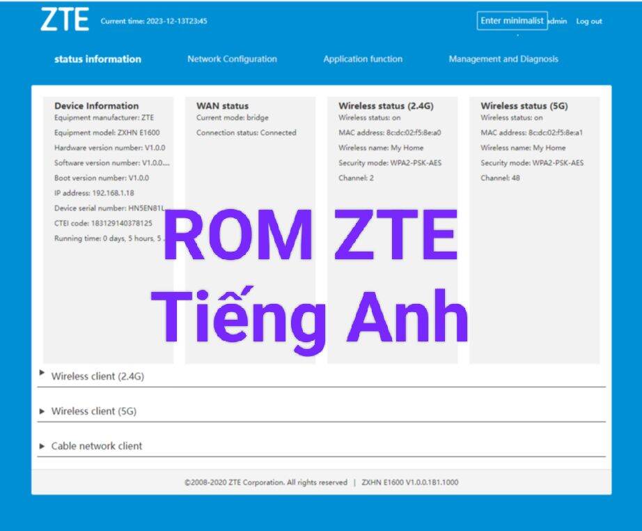 Router Wifi 6 Mesh modem nhà mạng ZTE ZXHN H3601 E1600 AX1800Mbps full LAN gigabit
mesh modem ZTE F6