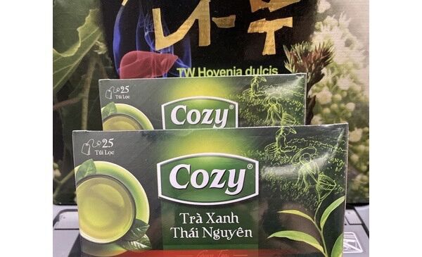 Trà cozy xanh tn túi lọc hộp 25gói x 2 gam