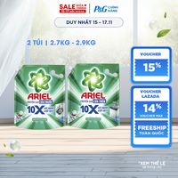 Combo 2 Nước Giặt Gel ARIEL 10X Sức Mạnh Giặt Sạch Chuyên Gia Cửa Trước - Cửa Trên Hương Downy Nắng Sớm Túi 2.7KG/ 2.9KG