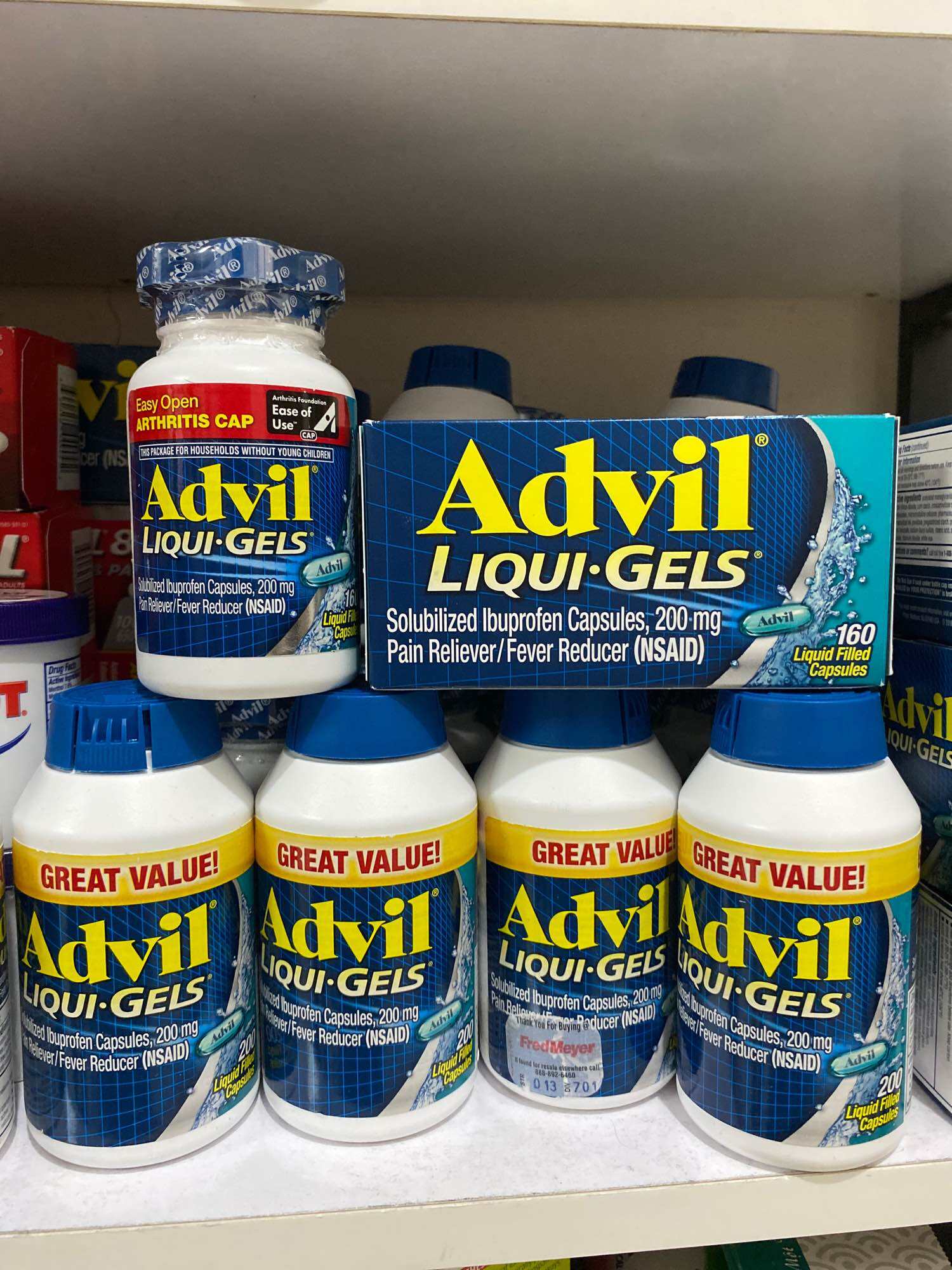 HÀNG MỸ Viên uống giảm đau Advil Liqui Gels 200mg