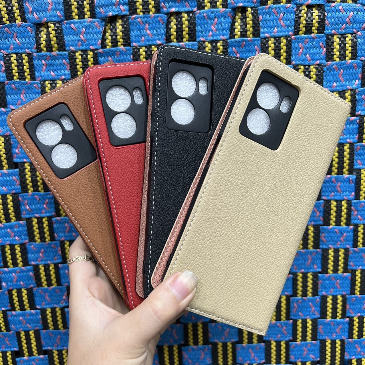 Bao da Oppo A57 / A77S kiểu da hàng công ty full box bảo vệ camera