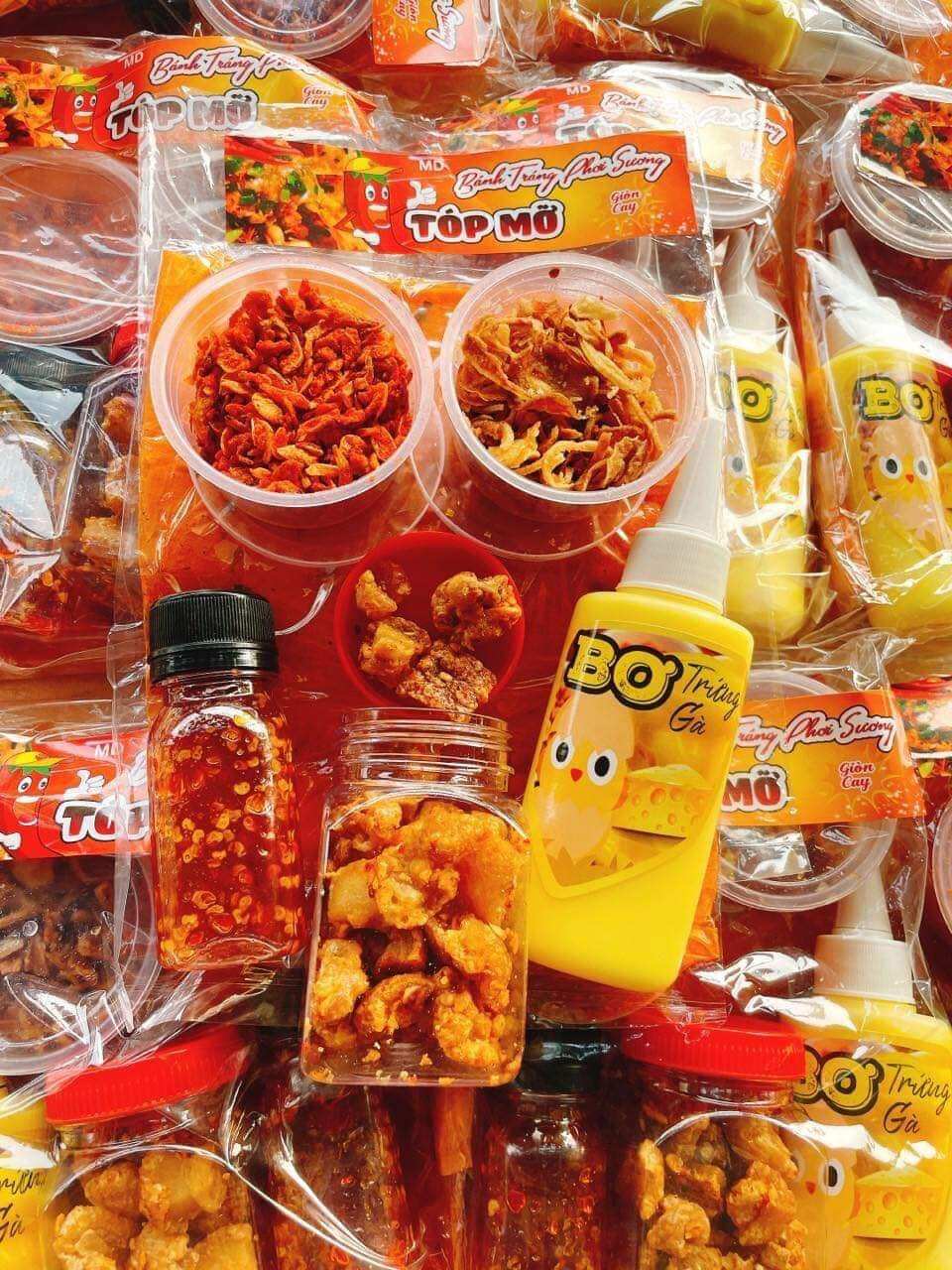combo bánh tráng dẻo tôm tóp mỡ bơ béo