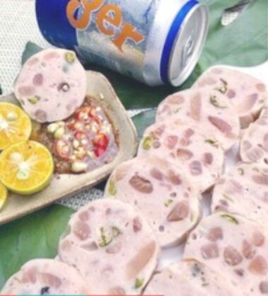 CHẢ LỤA ỚT XIÊM XANH. 500gr/1đòn