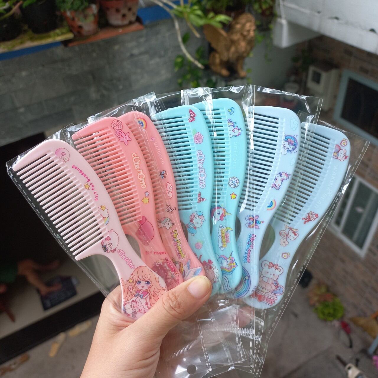 Lược chải tóc mini bỏ bóp hoạt hình (12.5cm)