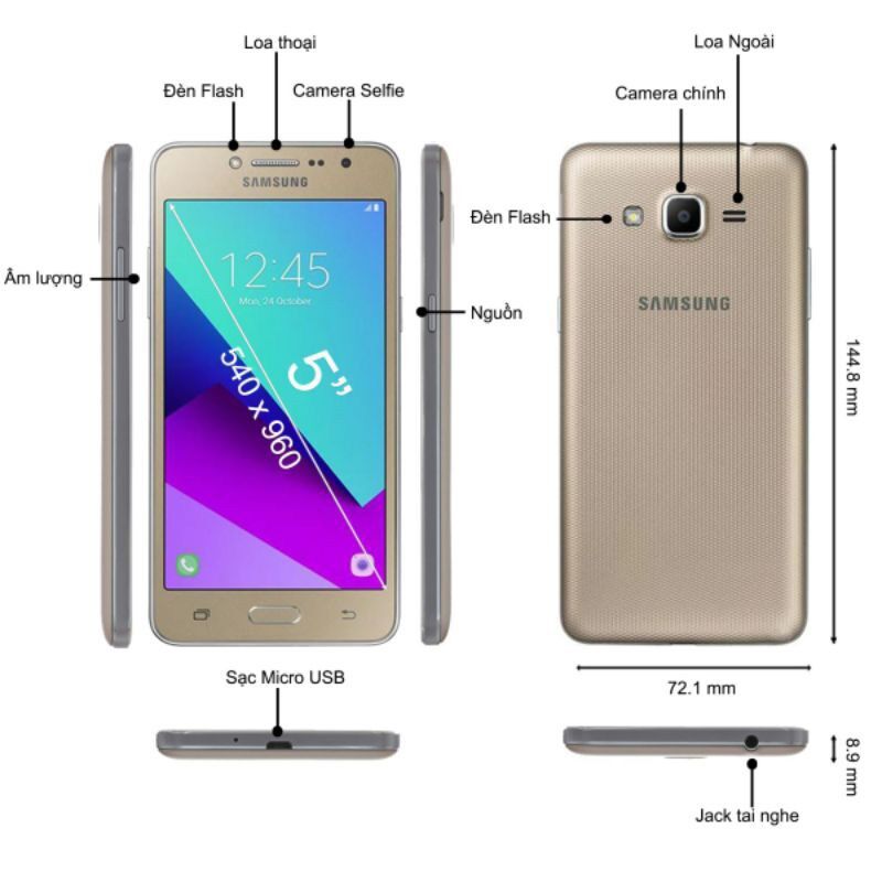 Điện Thoại Galaxy J2 Prime ( 1.5GB/8GB ) Like new 90%.
