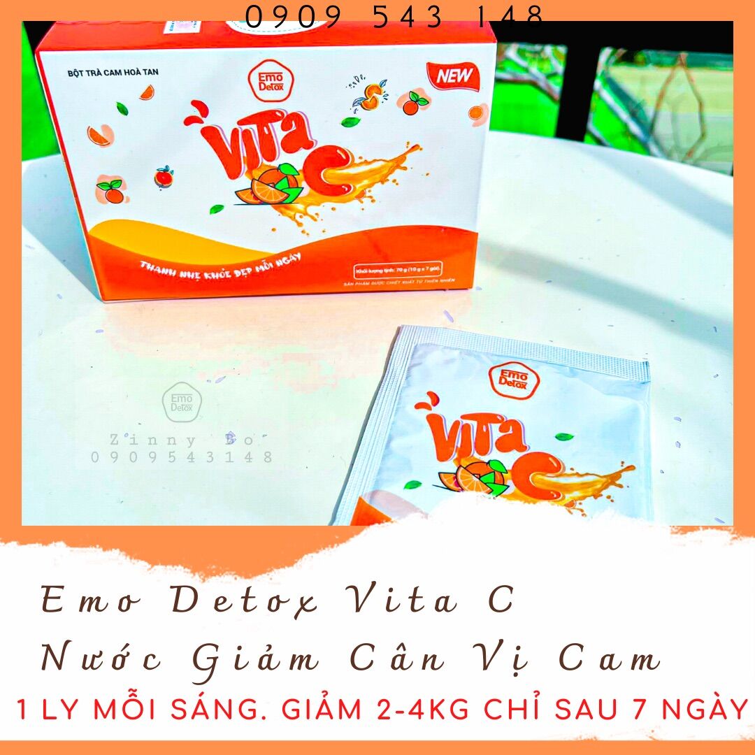 EMO DETOX Nước Giảm Cân Vị Cam - Vita C Emo