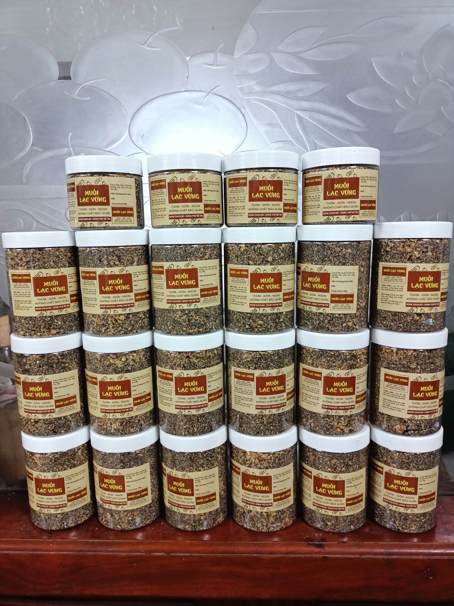 1kg muối lạc vừng thơm ngon(Lạc đỏ vừng đen)