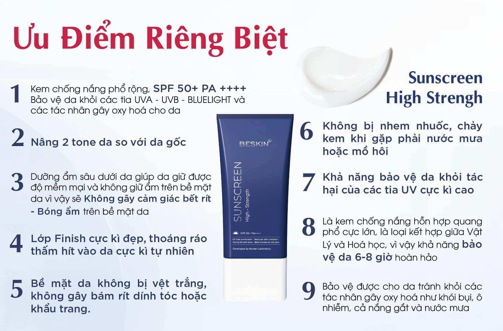 Kem chống nắng cho da dầu Beskin SPF 50 [Chính hãng BeSkin]