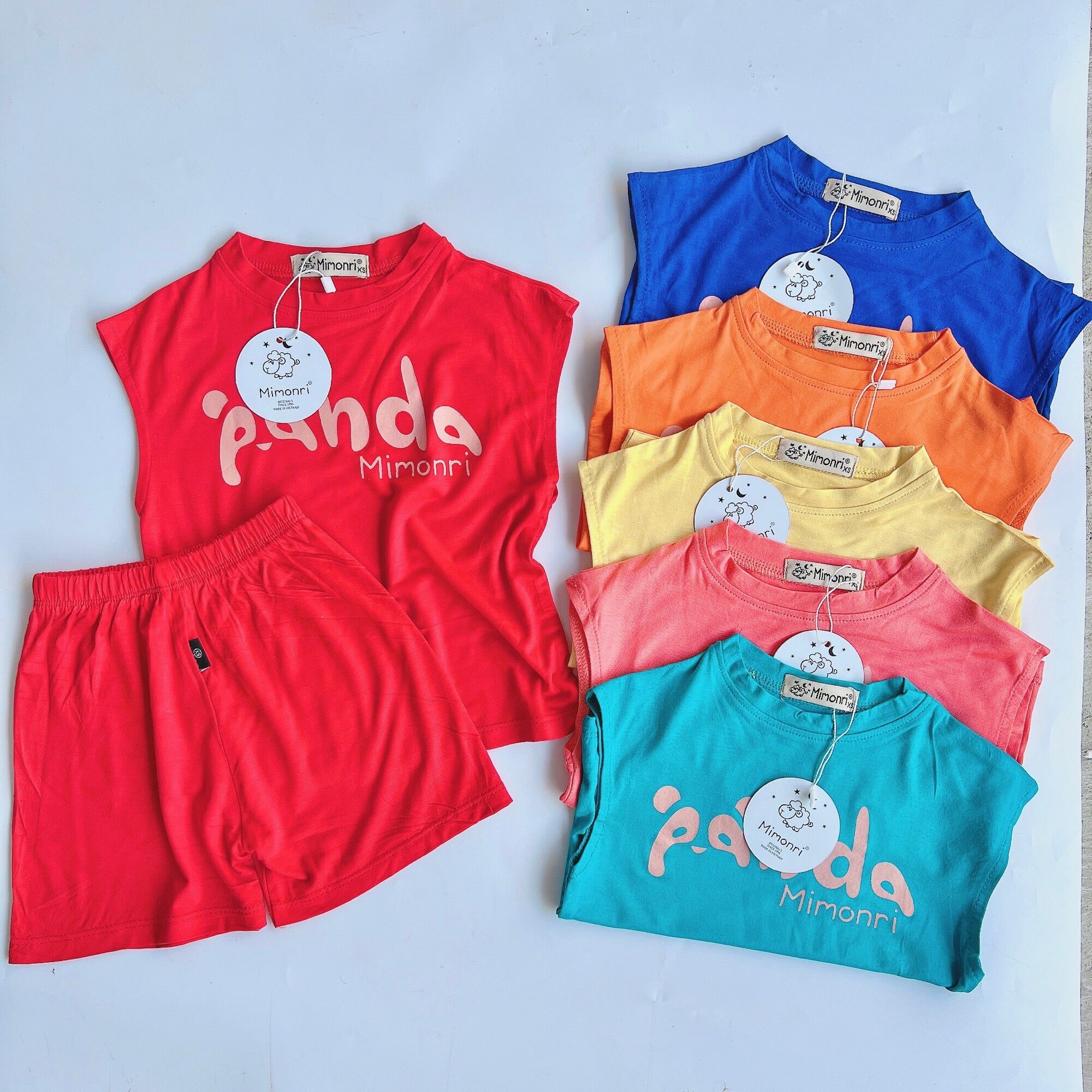 Bộ sát nách thun lạnh cho bé trai và bé gái size 5-18kg