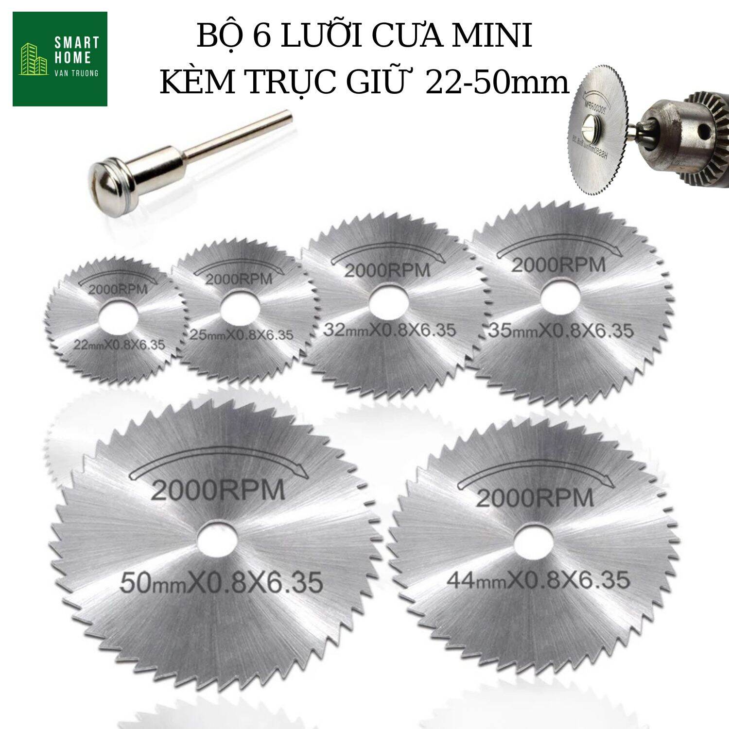 Bộ 7 món lưỡi cắt cho máy khoan, dùng để cắt gỗ, inox, thủy tinh, biến máy khoan thành máy cắt