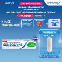 Kem đánh răng SENSODYNE Fresh Mint 160g giúp giảm ê buốt hiệu quả với hương bạc hà thơm mát