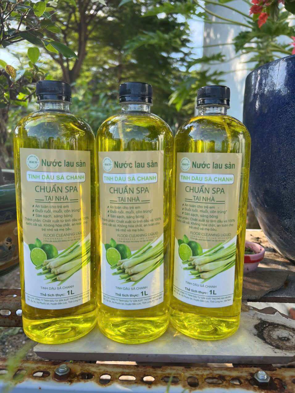 Combo 2 chai NƯỚC LAU SÀN TINH DẦU SẢ CHANH NGUYÊN CHẤT - DUNG TÍCH 1 LÍT/CHAI