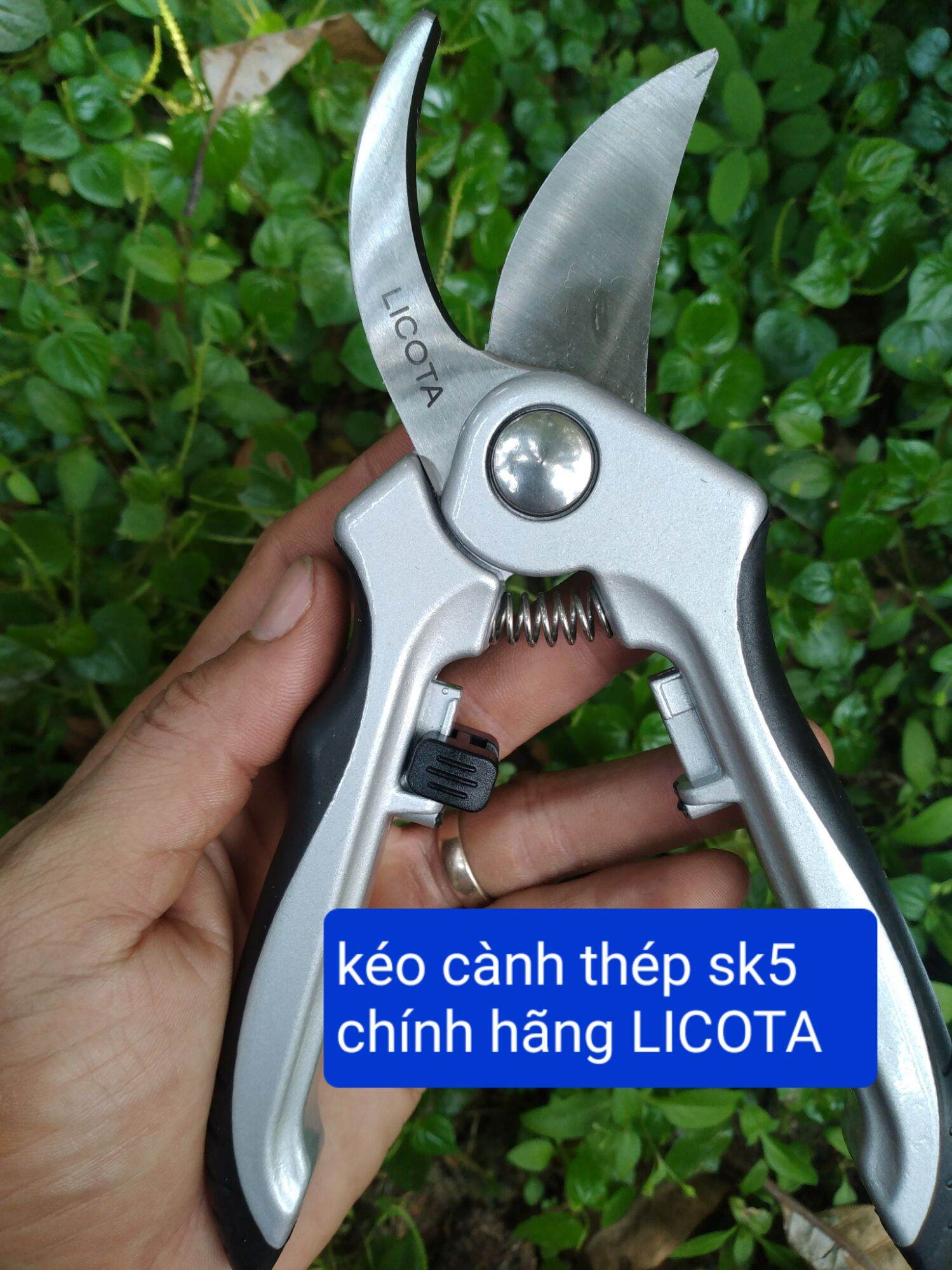 Kéo cắt cành thép sk5 không gỉ LICOTA chính hãng siêu bén, made in Taiwan