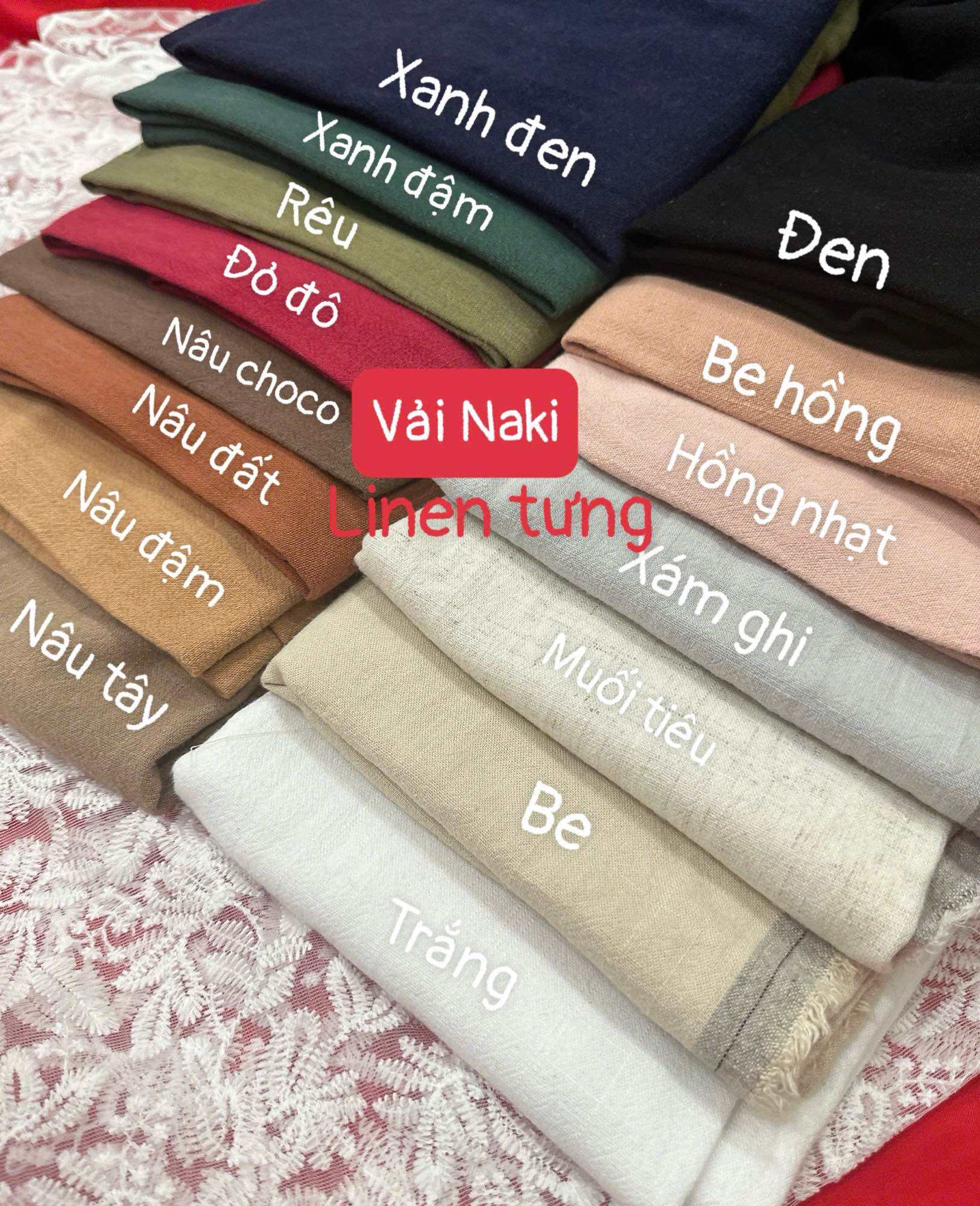 [ Vải Naki ] Vải Linen Tưng cao cấp chất mềm mại dày dặn lên đồ thời trang.. khổ 1.35m