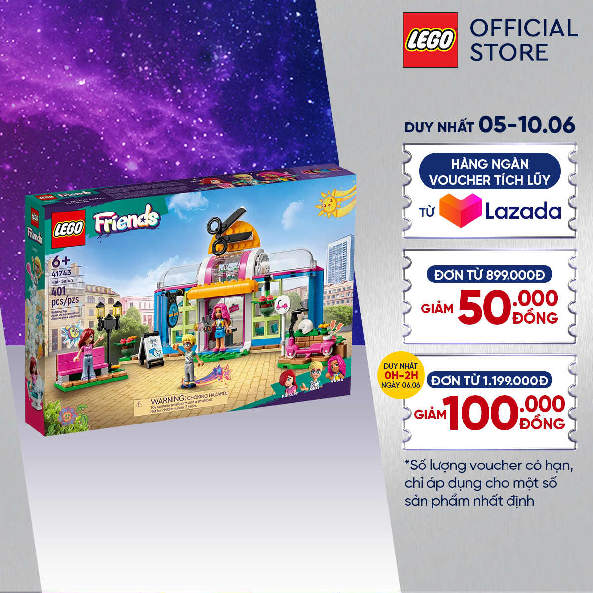 Lego friends 41743 đồ chơi lắp ráp tiệm làm tóc thành phố heartlake