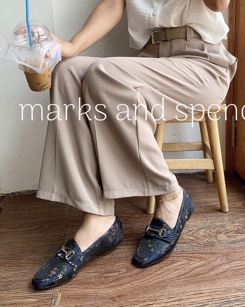 Giày M&S Dư Xịn Vải Gấm Sang Chảnh Cá Tính Size 37 ( Có Sẵn )