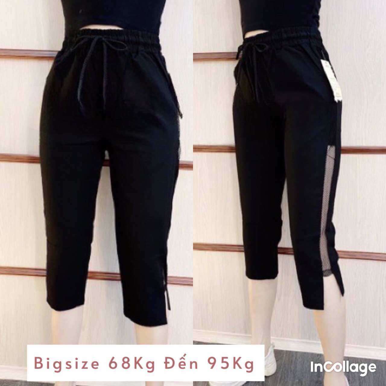 Quần lững phối lưới bigszie nữ từ 68kg đến 95kg