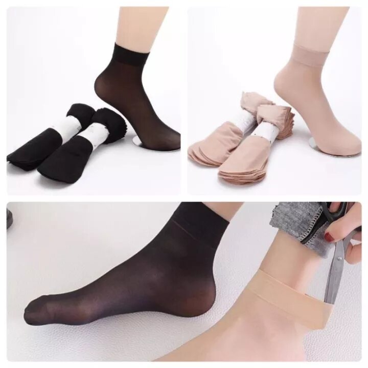 Sỉ 10 đôi tất nữ da chân hàn hàng mỏng dai đẹp giá rẻ