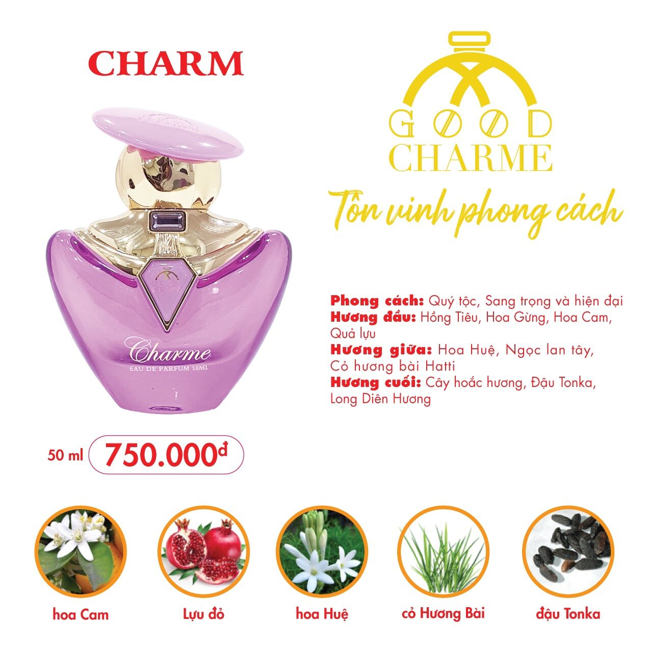 Nước hoa nữ Good cha.rm 50ml