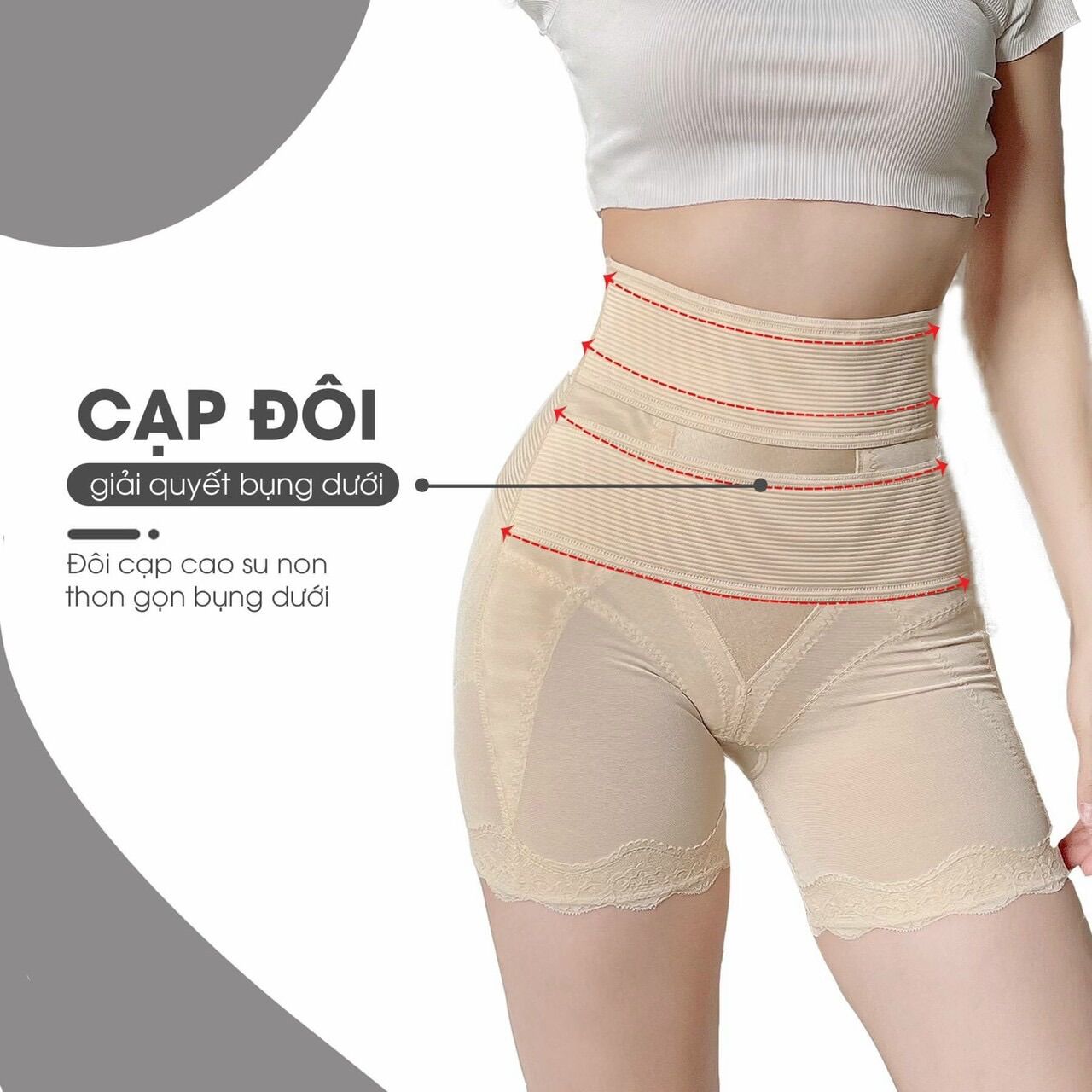 Quần gen nịt bụng, nâng mông cạp cao, định hình siết eo chống cuộn, nâng mông chống xệ thần thánh