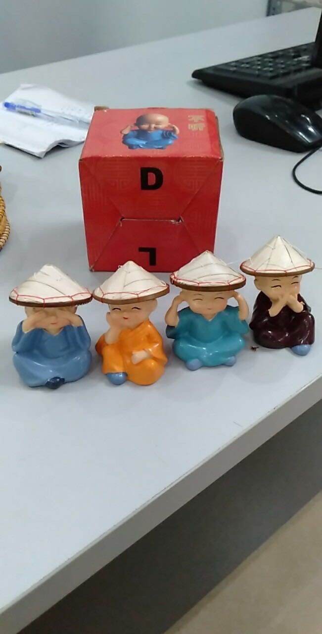 Nón lá mini đội cho búp bê, chú tiểu, trang trí decor