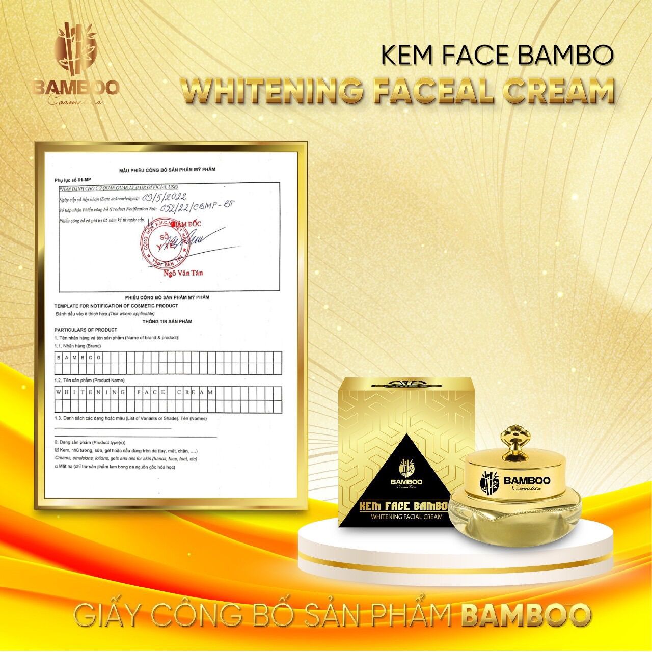 ✨Bao Bì Mới✨ KEM FACE BAMBOO (trắng hồng da,chống lão hóa,mờ nám-tàn nhang)