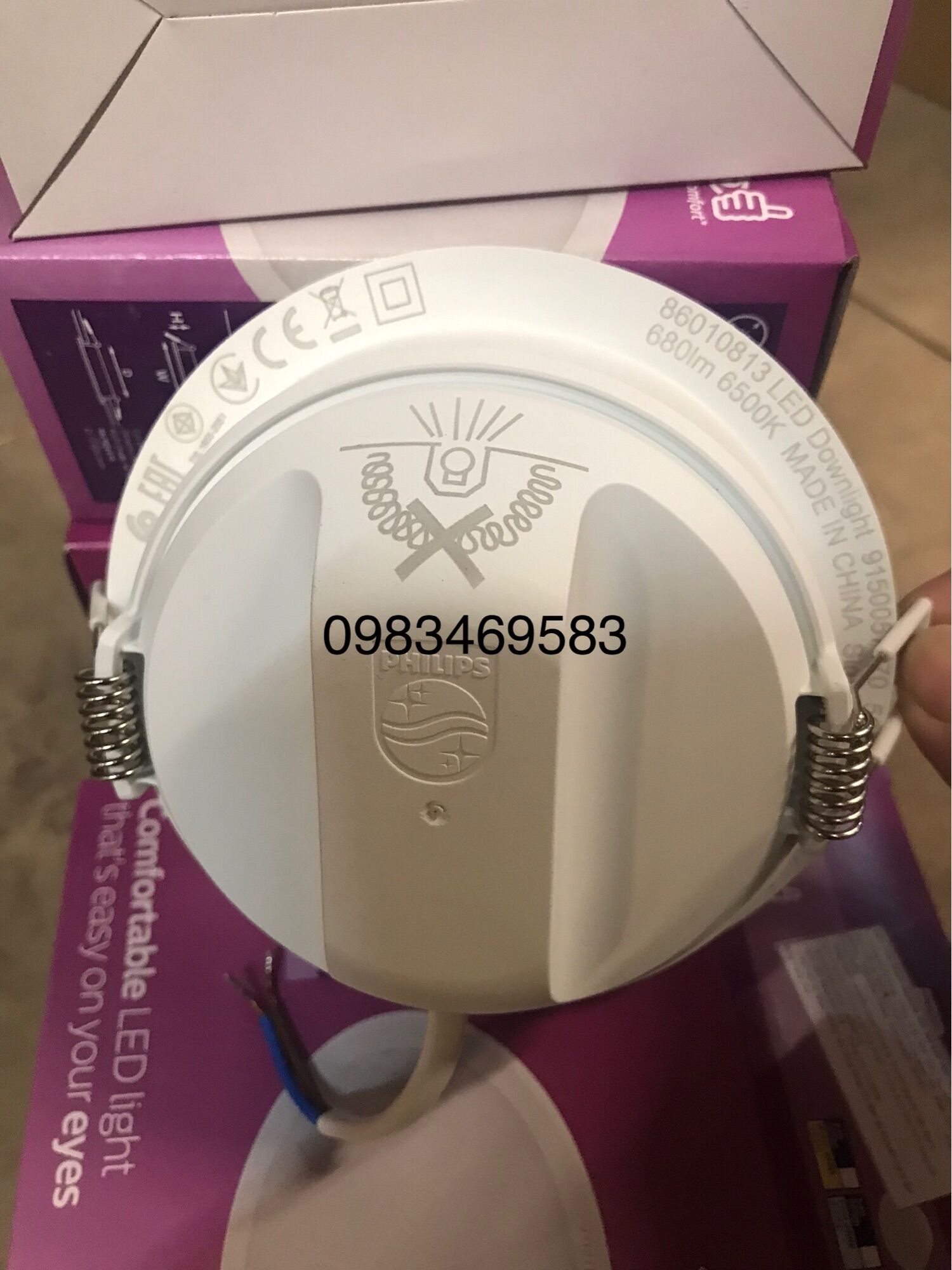 Đèn Led âm Trần 9W D105 59449 philips