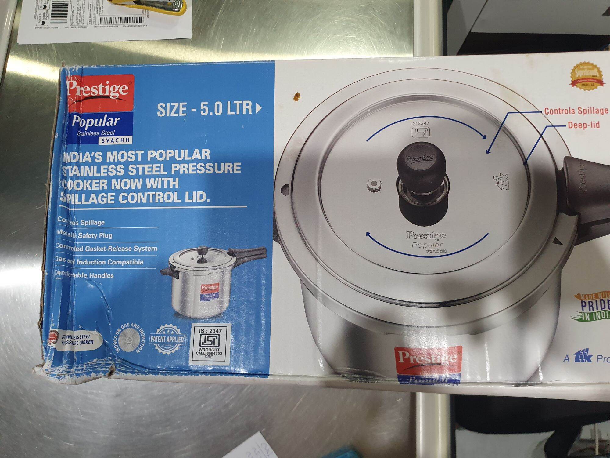 Prestige Stainlesteel Pressure Cooker 5ltr
