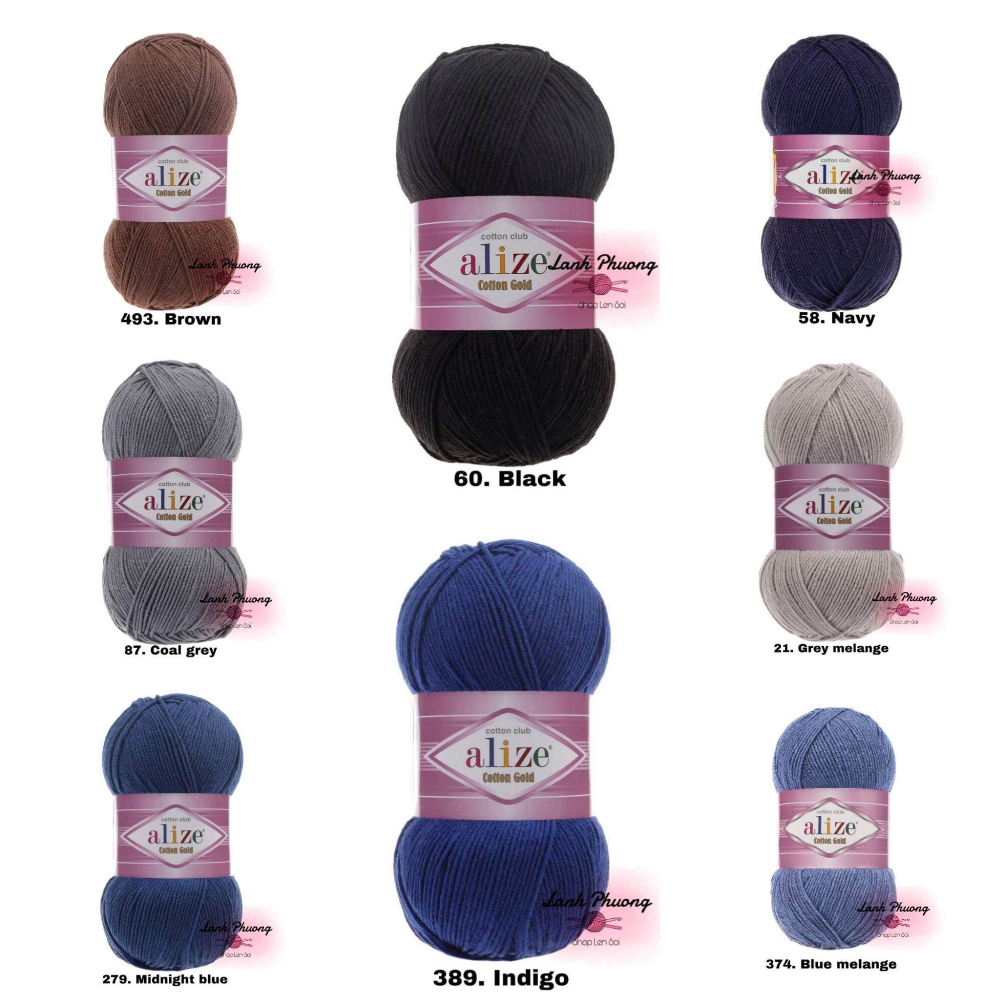 Len alize cotton gold 100gr thổ nhĩ kỳ