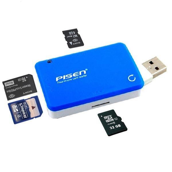 Đầu đọc thẻ nhớ pisen 4 in 1 usb 2.0 bh 6 tháng