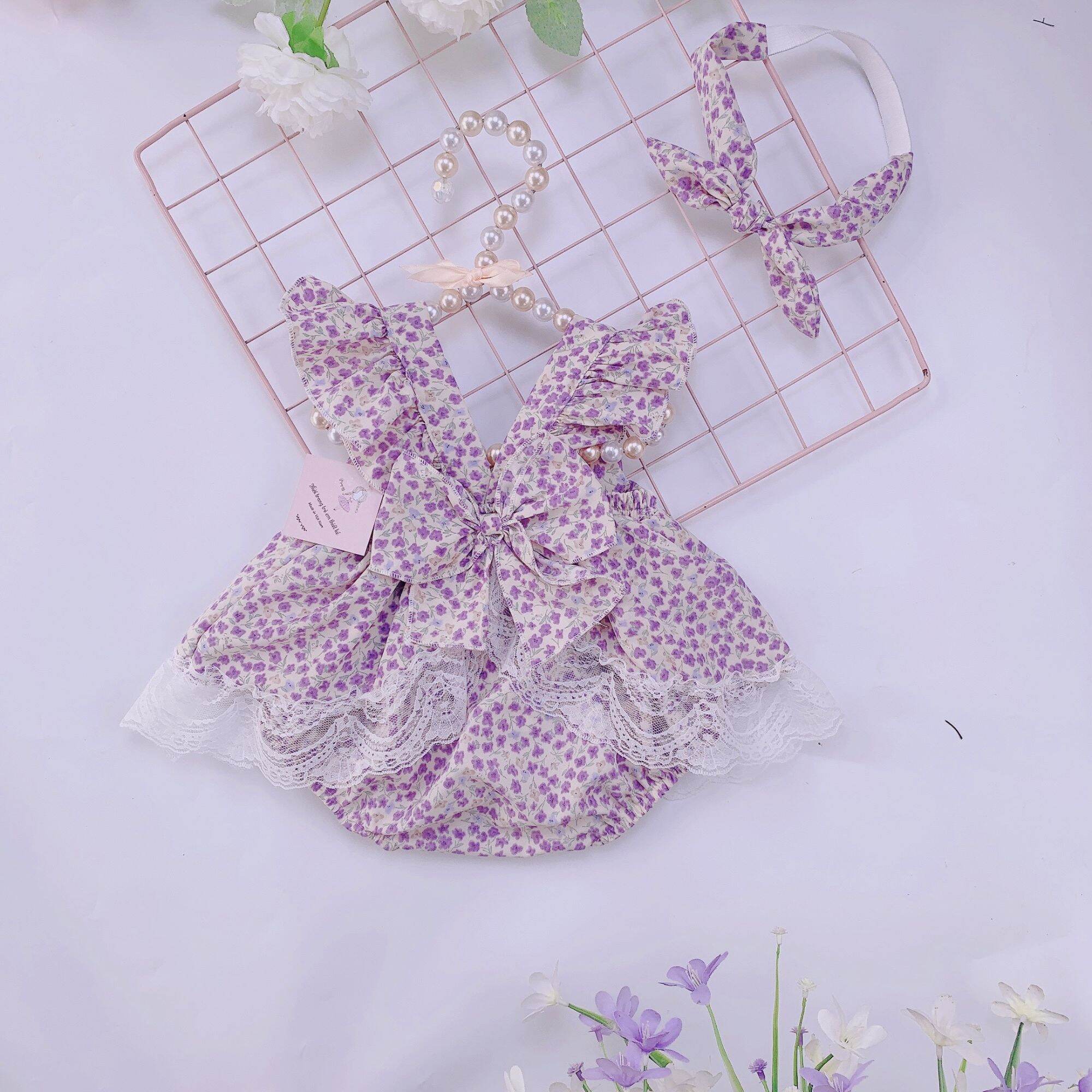 Body hoa tím phối ren 4-11kg