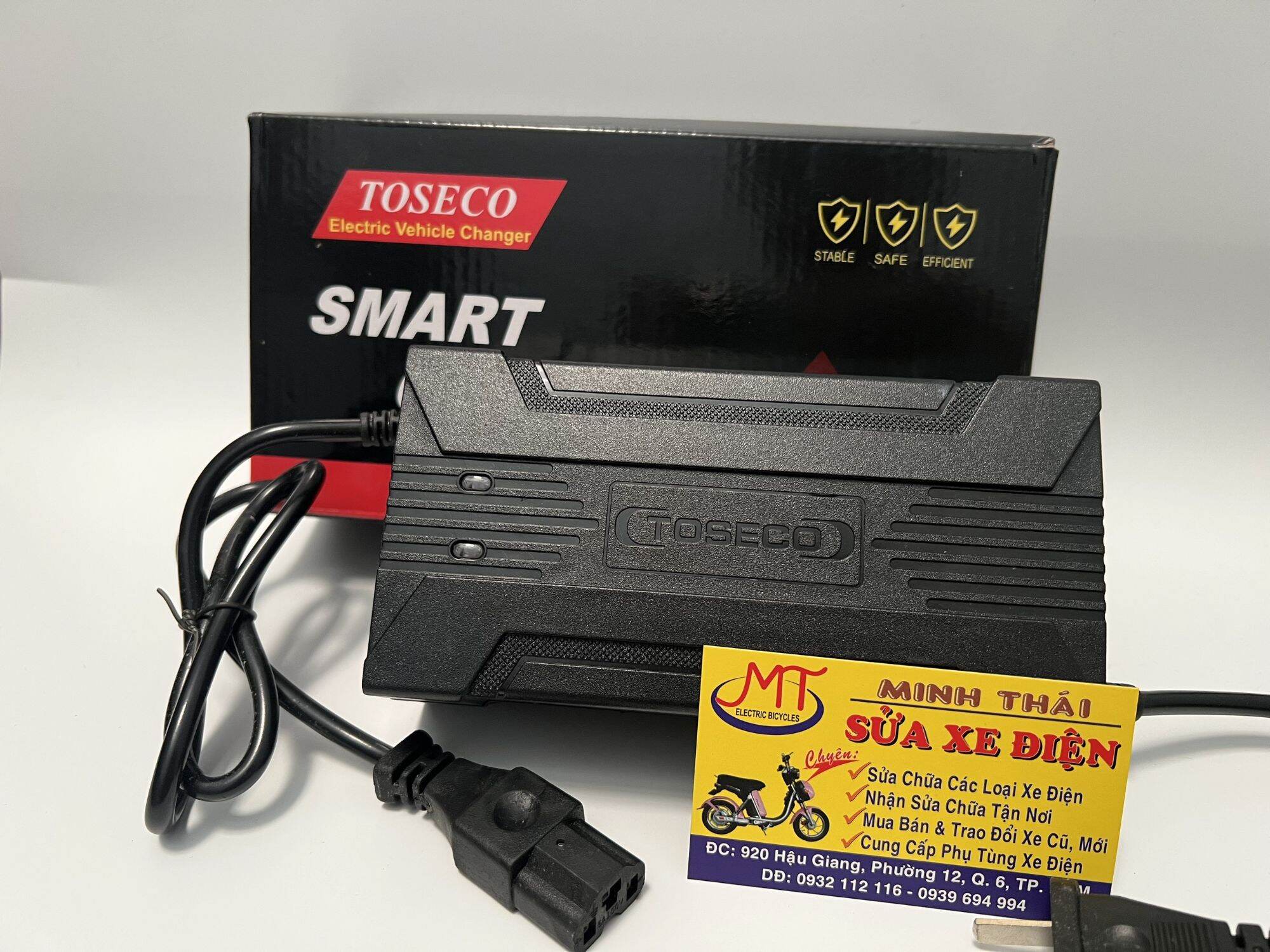 Sạc 4 Bình Xe Điện  48V-14AH-12AH  Hiệu TOSECO - XE ĐIỆN MINH TRANG