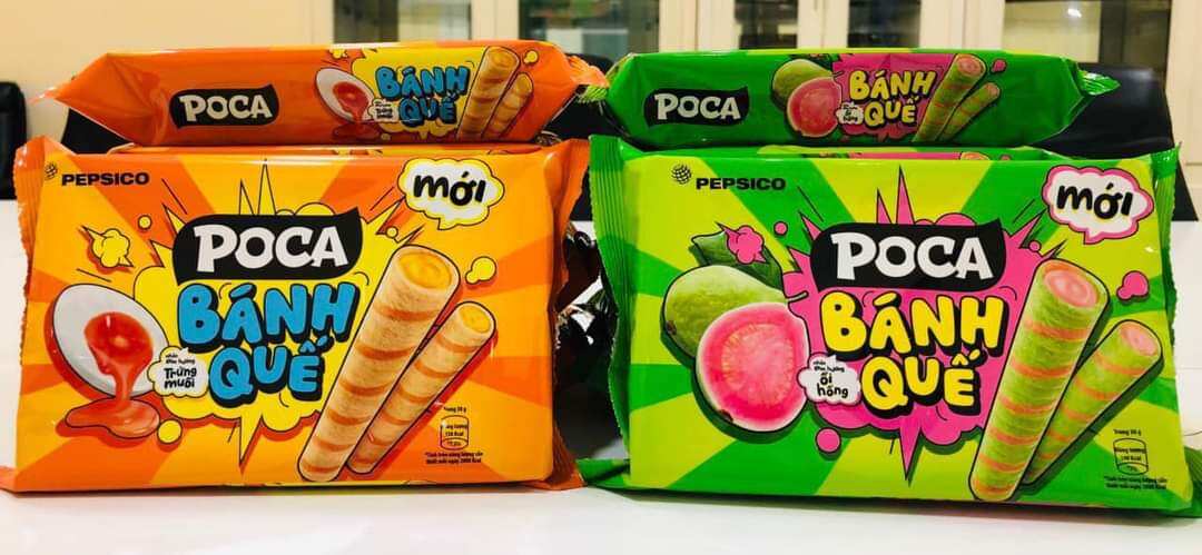 Bánh Quế POCA Nhân Trứng Muối - Ổi Hồng [GÓI 115G]
