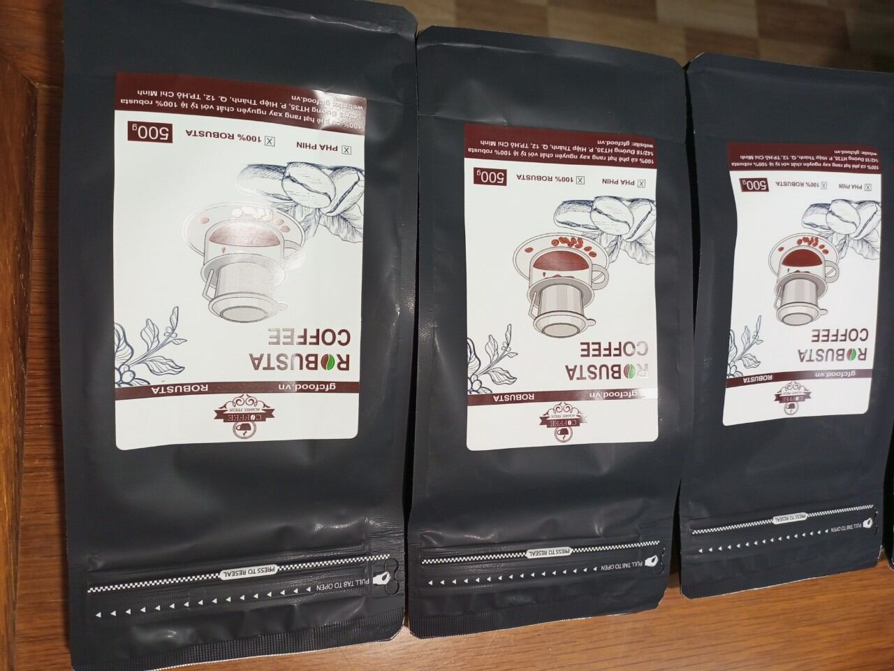 Cà Phê Rang Mộc 100% Robusta,cafe pha Phin - đắng, đậm đà, mạnh, hậu ngọt